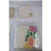 Image 2 : Table Cloth - 50" x 44", (4) Napkins, Table Topper - 11" x 17", Table Runner - 40" x 14", Oval Table