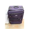 Image 2 : * Purple Lynx Suitcase - 14" x 20" x 30" With Double Bed Comforter - Consignor Says Only Used For 2 