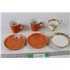 (3) Cups and Saucers