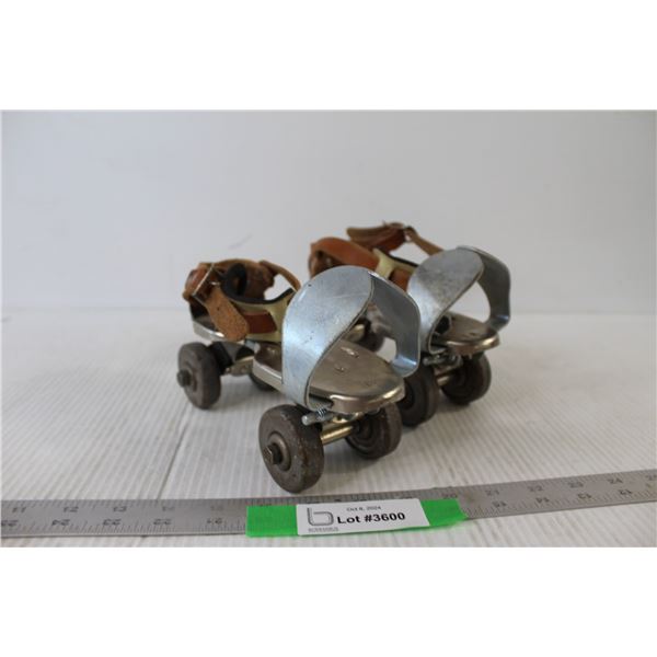 Pair Of Metal Roller Skates