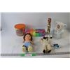 Image 1 : (2) Baby Dolls, Teddy Bear, Beads, Looney Tunes Toy,