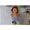 Image 3 : (2) Baby Dolls, Teddy Bear, Beads, Looney Tunes Toy,