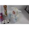 Image 4 : (2) Baby Dolls, Teddy Bear, Beads, Looney Tunes Toy,