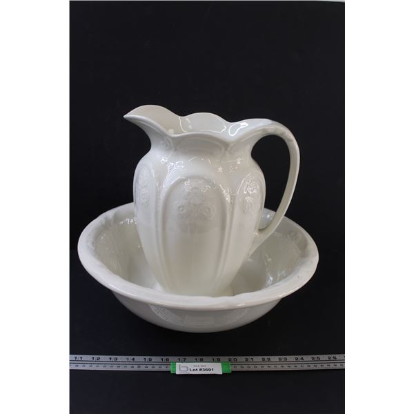 J & G Meakin Wash Basin & Bowl Set - 13" x 15"