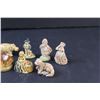 Image 2 : (8) Red Rose Tea Figurines & (11) Blue Porcelain Delft Figurines