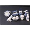 Image 5 : (8) Red Rose Tea Figurines & (11) Blue Porcelain Delft Figurines