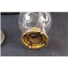 Image 5 : Clear Glass Kerosene Lamp (Needs Repair) - 8" x 5" (Base) & 8" x 3.5" (Lamp Shade Part)
