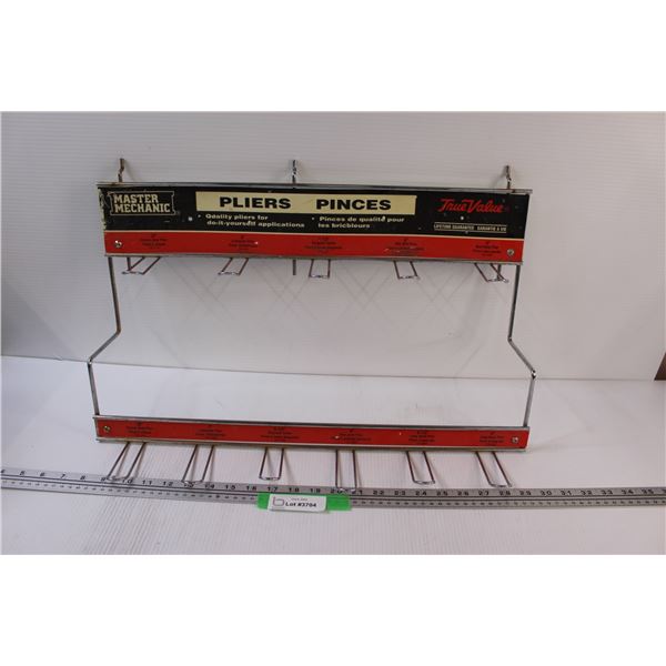Vintage Master Mechanic Pilers Display/Organizer - Wall Mountable - 12" x 22" x 9"