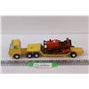Image 1 : Tonka Flat Bed Hauler Metal Toy w/ Bull Dozer - 1:24 Scale Model