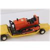 Image 3 : Tonka Flat Bed Hauler Metal Toy w/ Bull Dozer - 1:24 Scale Model
