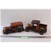 (2) Cooper Tires Wooden Antique Style Model Cars