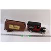 (2) Coopers Tires Wooden Antique Style Model Car & Semi Trailer
