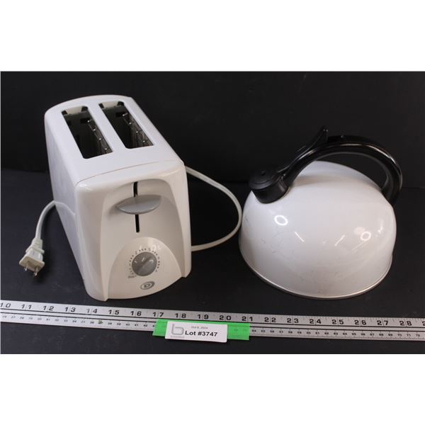Danby 2-Slice Toaster (Powers On) & White Kettle