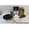 Image 1 : Lot: Mosquito Area Repellent, (2) Ice Cube Trays, Frying Pan, Cheese Grater, (2) Non-Slip Grip Pads