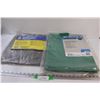 Image 1 : (2) Tarps: 14ft x 14ft - Mesh Polyethylene & 9ft x 12ft Regular Tarp - NIB