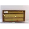 Image 1 : CFJLS Penhold Wood Display Case - 25" x 12.5" - Some Wear, as is