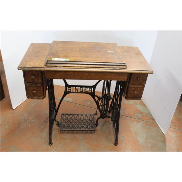 * Antique Singer Sewing Machine Cabinet - No Sewing Machine - 36" x 18" x 31"