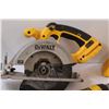 Image 2 : (6) Piece DeWalt Battery Operated Tools & (4) Batteries (No Charger): (3) Drills, (2) Circular Saws,