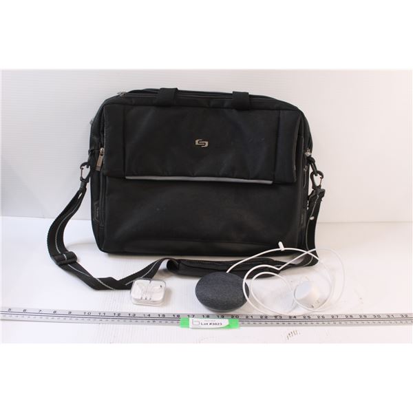 Google Mini - Works, Apple Ear Buds - New - & Laptop Carrying Case