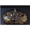 Image 4 : Carnival Glass Iridescent Footed Fruit Bowl - 12" x 4"