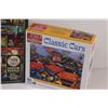 Image 4 : (3) Puzzles: Suitcases, Peter Pauper Press, Classic Cars - as is