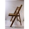 Wooden Folding Chair - 32" x 16" x 18" - Some Wear