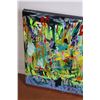 Image 2 : * Modern Art "Spring" & Pennies Border on Canvas - 24" x 48"