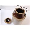 Image 3 : Pickling Crock w/ Lid - 10" x 6" - Some Wear