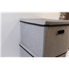 Image 2 : (2) Cloth Foldable Storage w/ Lids - 18" x 10" x 14"