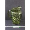 Green Glass Pitcher - 7" x 9"