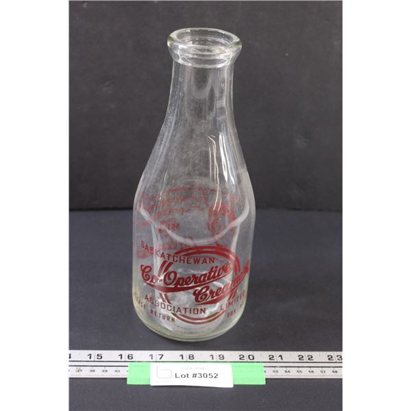 Saskatchewan Co-op Clear Milk Jar - 1 Litre