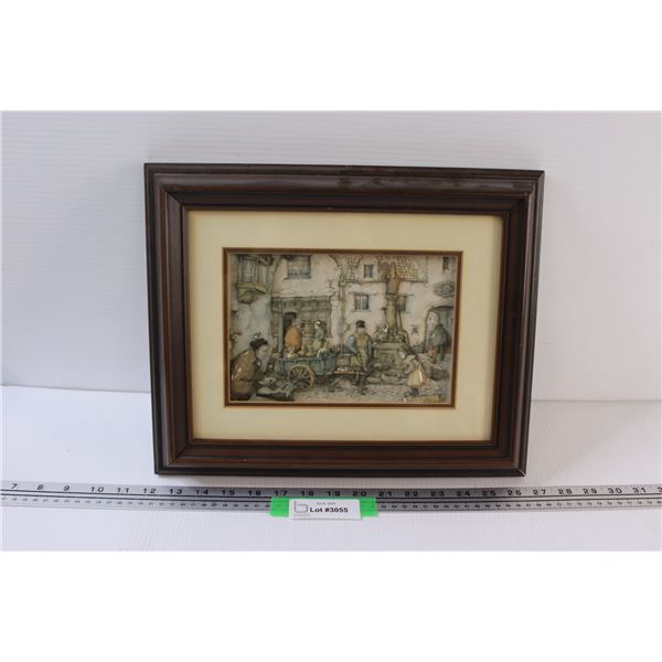 Anton Pieck Print - Three Dimensional Picture - 14.5" x 12"