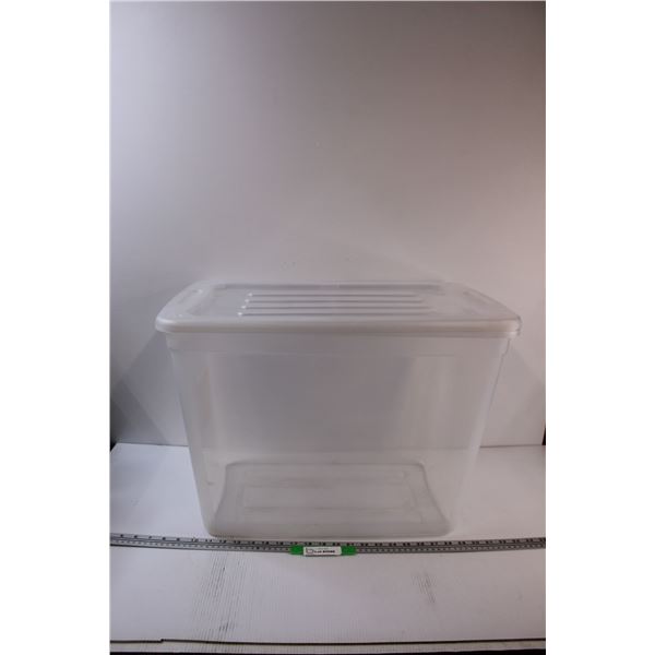 Clear Storage Container w/Lid - 72L Size