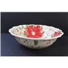 Image 4 : Gibson Poinsettia Three-Piece Set: Punch Bowl, Serving Bowl & Platter - as is
