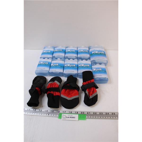 (10) Ice Packs & (2) Sets of Baby Winter Gloves