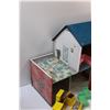 Image 3 : Vintage Metal Doll House w/Various Furniture Sets - Some Wear