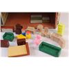 Image 4 : Vintage Metal Doll House w/Various Furniture Sets - Some Wear