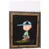 Image 3 : (2) Peanuts Characters Velvet Paintings: 13" x 16"