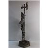 Image 4 : Medieval Guard Metal Statue/Fireplace Tools Holder 30''