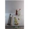 Image 1 : Violin Glass Bottles, (2) Violin Wall Decorations and Wooden Sticks
