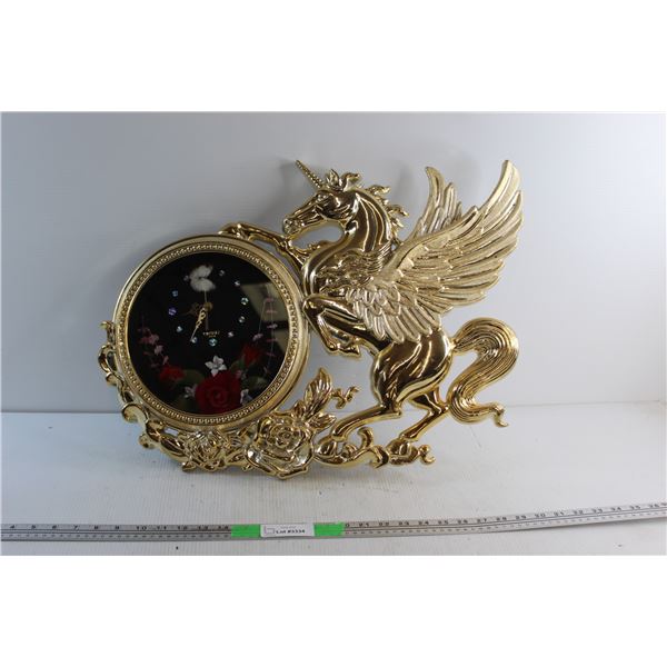 Unicorn Quartz Wall Clock - As Is