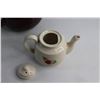 Image 8 : (3) Ceramic Tea Pots and Cream & Sugar Set