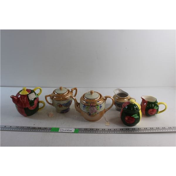 Ceramic Tea Pot/Cup, Tea Pots and Cream & Sugar Set
