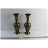 Image 1 : (2) Brass Vases 13''