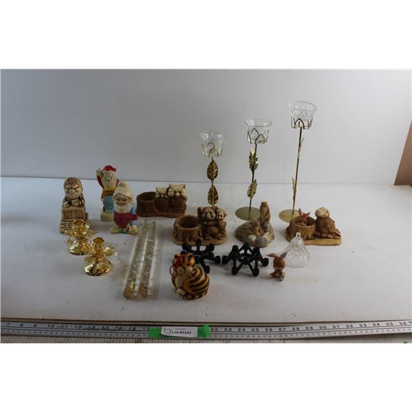 Assorted Candle Holders and Ornaments