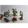 Image 2 : Assorted Birds Decorations and Wooden Anchor Shaped Thermometer/Key Holder