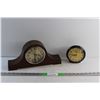 Image 1 : Wooden Spartus Desk Clock and Vintage West Clox Big Ben Alarm Clock - As Is