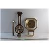 Image 1 : Appolo Quartz Wall Clock and (2) Thermometers - As Is