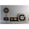Image 1 : Wall Hanging Barometer, Thermometer with Humidity Meter and Quartz Wall Clock - As Is