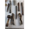Image 5 : Pliers, Chiselers, Hammer, Hatchet, Brush, Bernz o Matic Tank and Assorted Tools